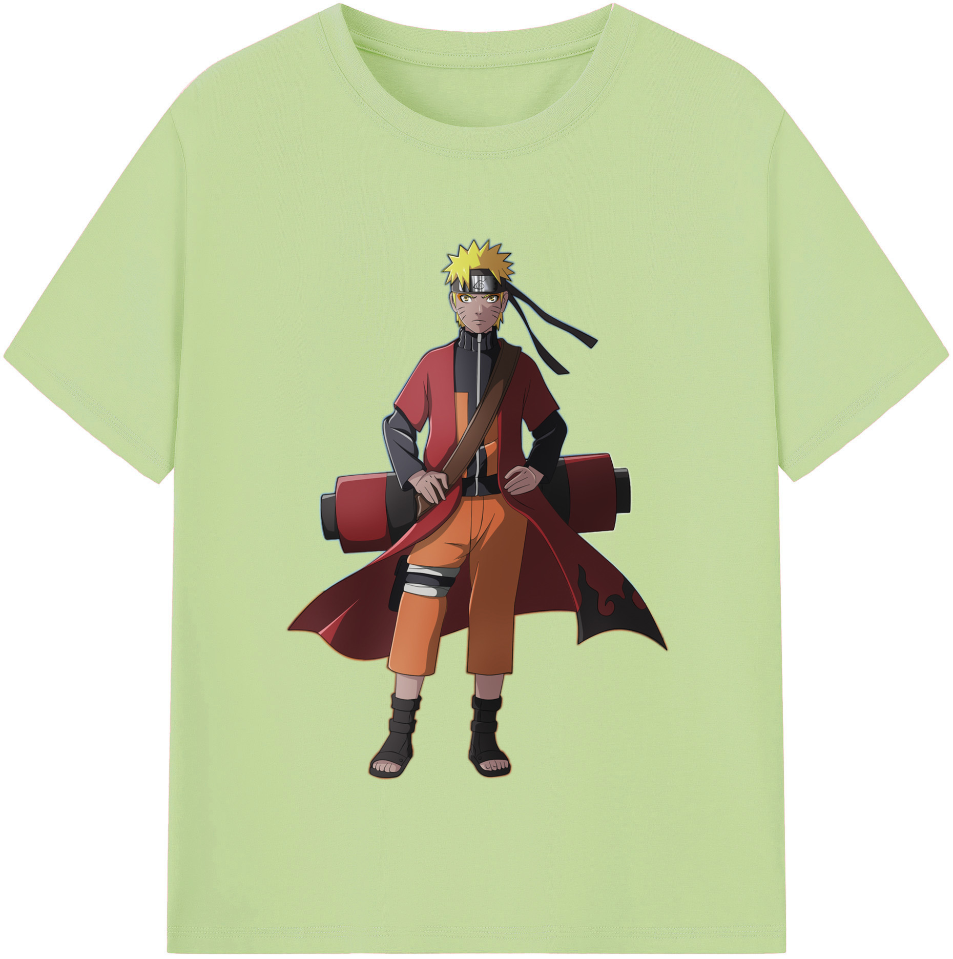 （画像用） NARUTO -ナルト- うずまき ナルト Uzumaki Naruto 綿100％半袖Tシャツ（フロントプリント）